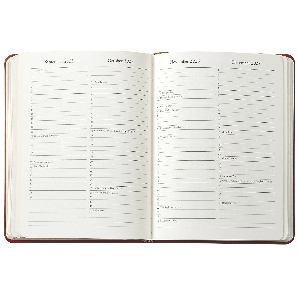 Desk Diary, Navy Traditional Leather 6 Desk Diary, Navy Traditional Leather - Image 4