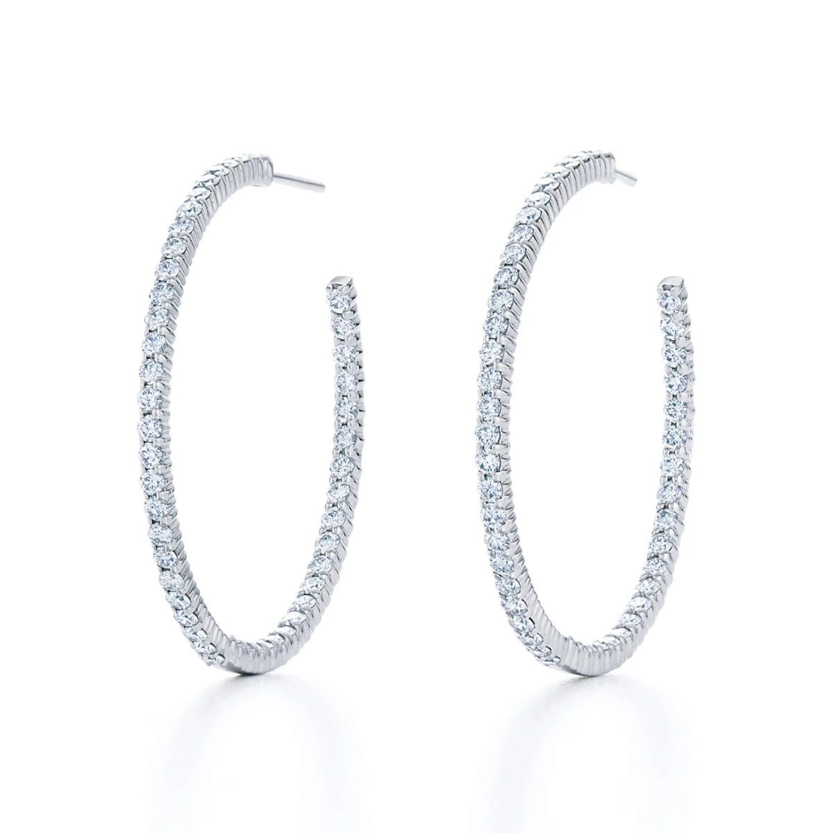 Diamond Hoop Earrings 3 Diamond Hoop Earrings