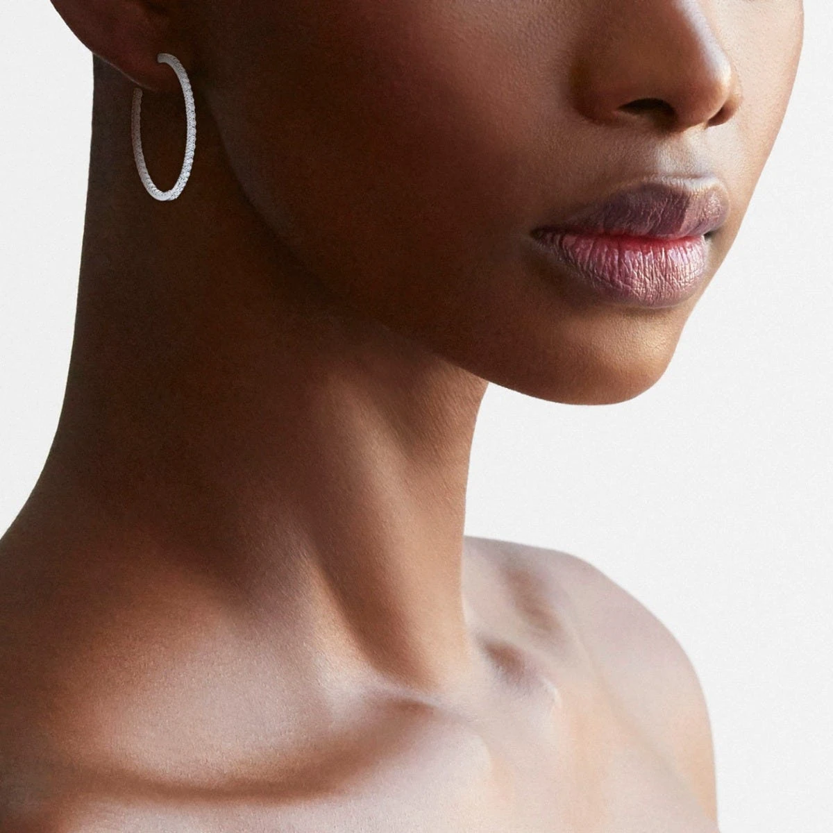 Diamond Hoop Earrings 4 Diamond Hoop Earrings - Image 2