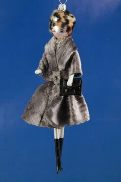 Lady In Grey Velvet Coat Ornament