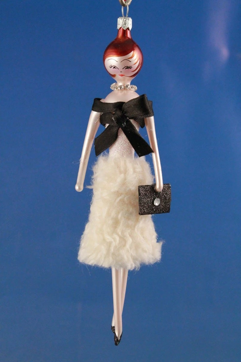 Lady In White Fur Skirt Ornament 3 Lady In White Fur Skirt Ornament