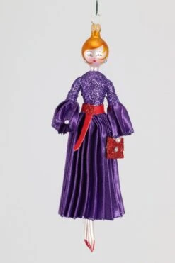 Lady In Purple Plisse Skirt Ornament