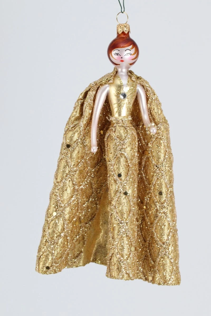 Lady In Gold Gown Ornament 3 Lady In Gold Gown Ornament