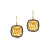Cushion Citrine Silver & Gold Collet Drop Earrings -Home Decor Shop e 1090fl 0 cit svgo 1 1500