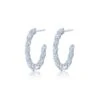 Marquise Diamond Hoop Earrings