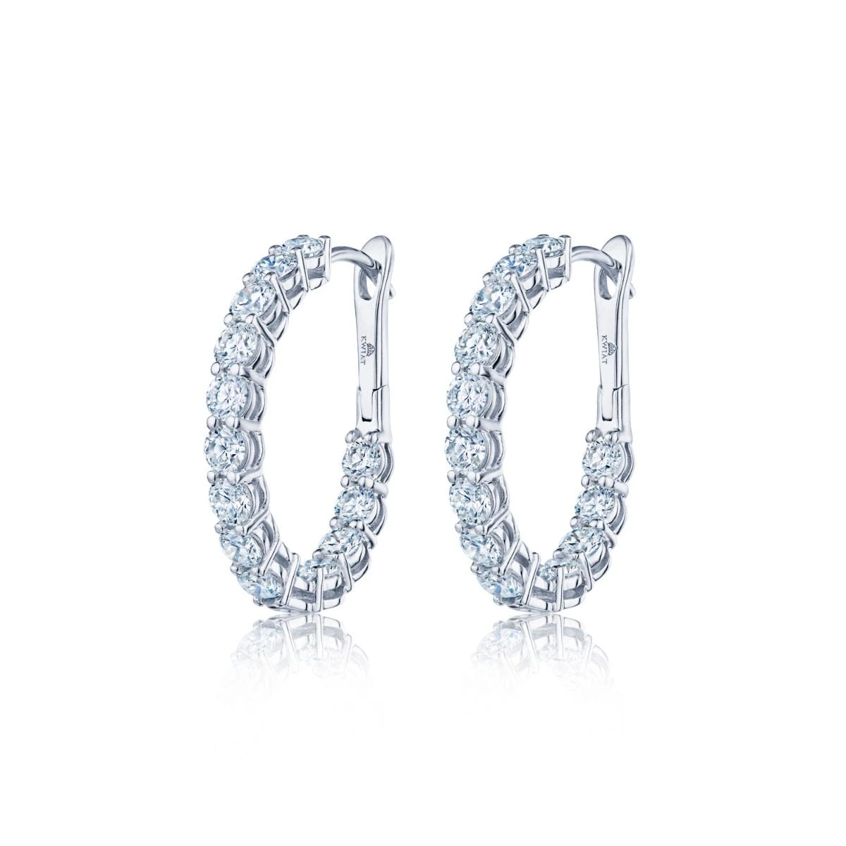 Diamond Hoop Earring 3 Diamond Hoop Earring
