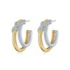 XO Two-Tone Diamond Hoop Earring 1 XO Two-Tone Diamond Hoop Earring -Home Decor Shop e 2746 0 dia 18ktt 1 xo two tone diamond hoop earrings
