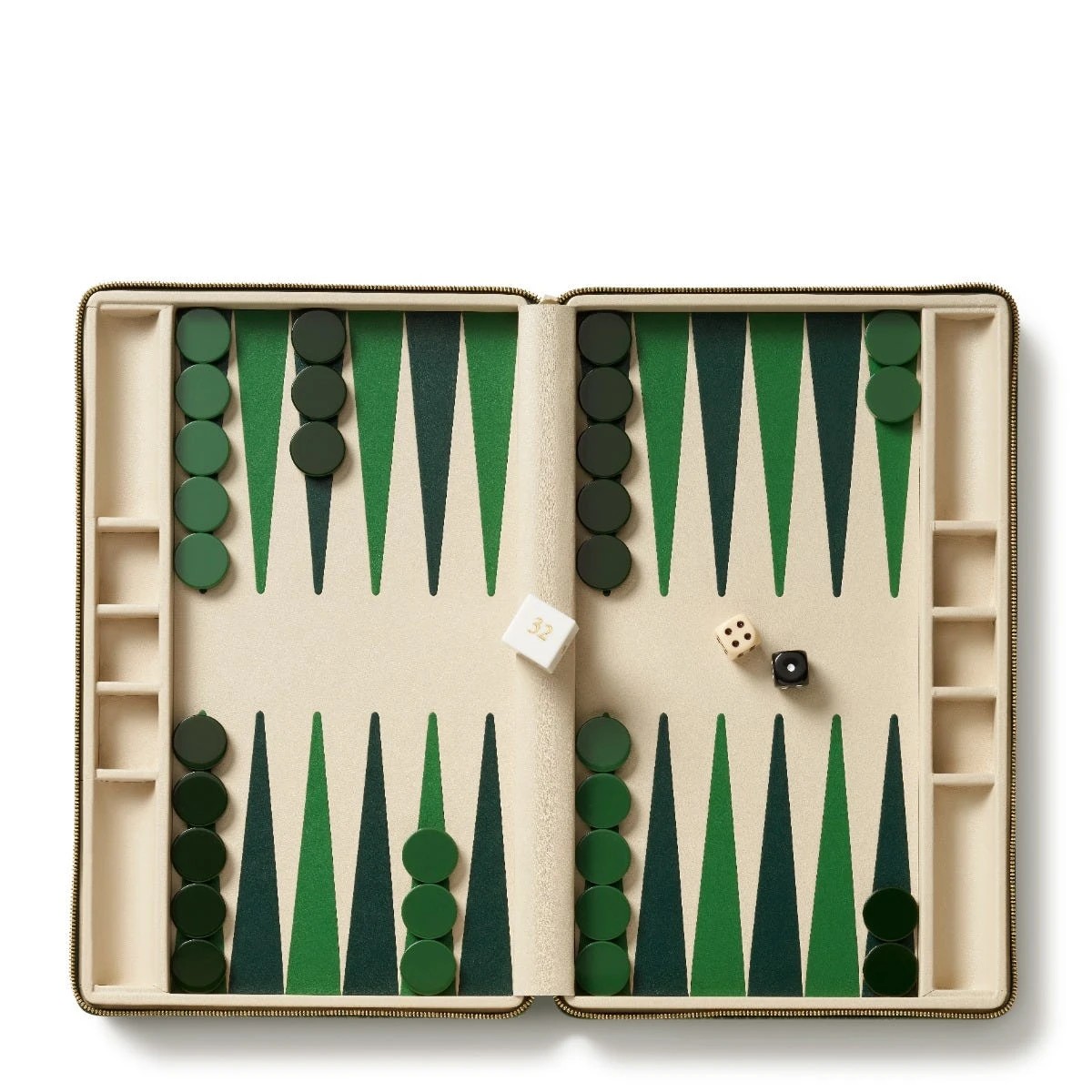 Enzo Travel Backgammon, Verde 4 Enzo Travel Backgammon, Verde - Image 2