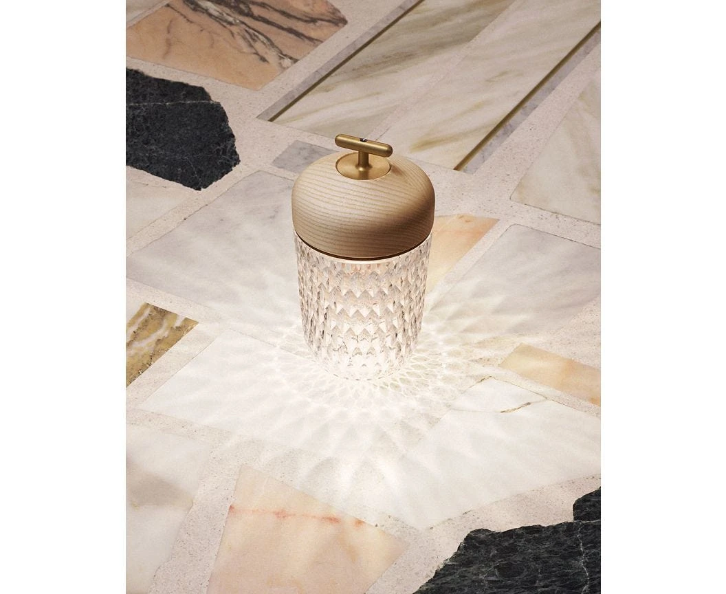 Folia Portable Lamp, Woodbrushed Brass Finish 4 Folia Portable Lamp, Woodbrushed Brass Finish - Image 2
