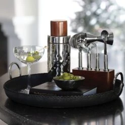 Cosmo 4-Piece Bar Set With Wood Base -Home Decor Shop for web 0021 holiday 2022 lifestyle giftsforhim