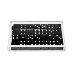 Lucite Domino Set, Black