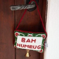 "Bah Humbug" Beaded Doorknocker -Home Decor Shop for web 0000s 0000 sudha doorknocker bah humbug