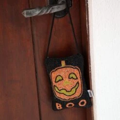 "Boo" Jack O'Lantern Halloween Beaded Doorknocker -Home Decor Shop for web 0000s 0002 sudha doorknocker boo