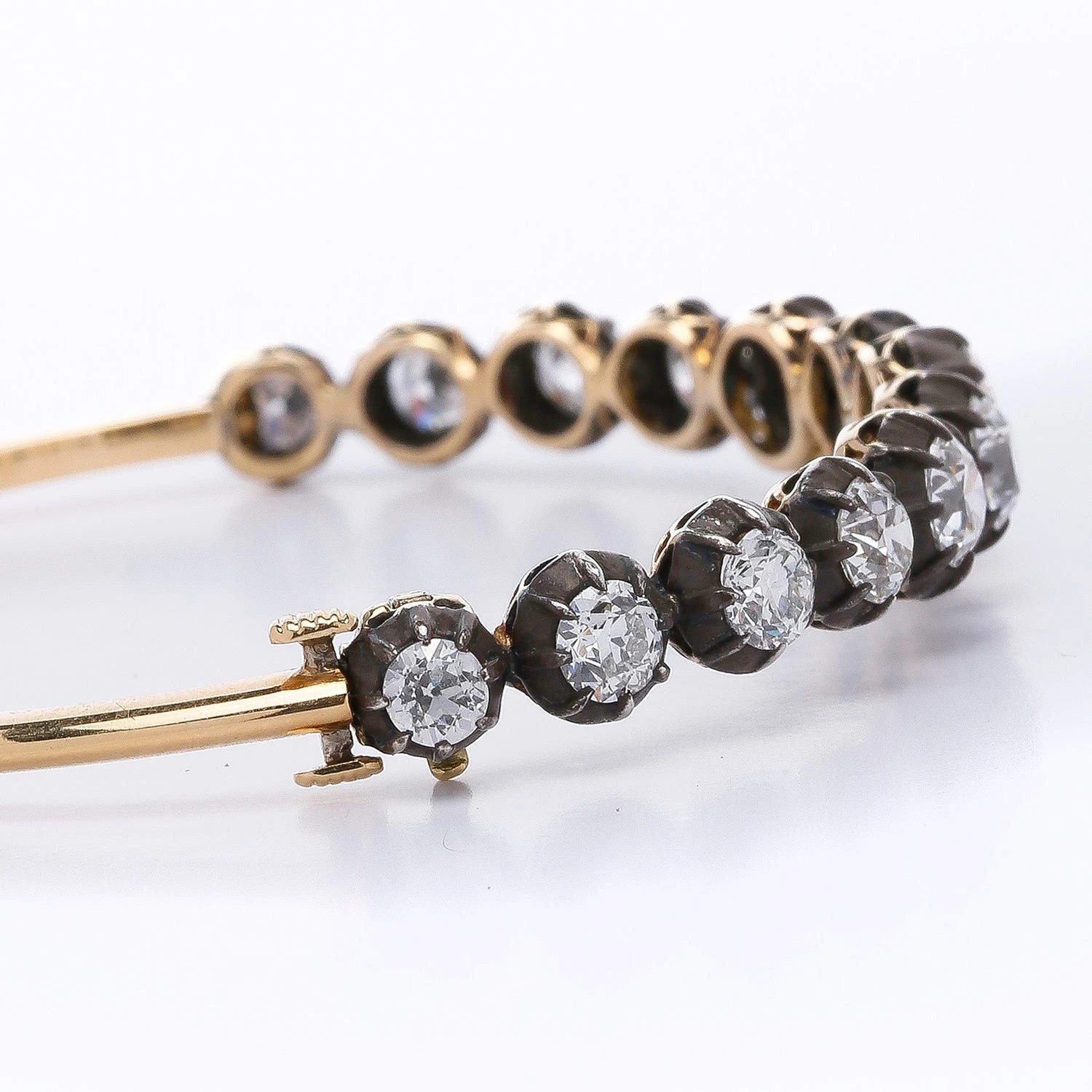 Old European Cut Collet Graduated Bangle 4 Old European Cut Collet Graduated Bangle - Image 2