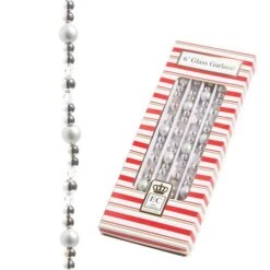 Silver Glass Bead Garland