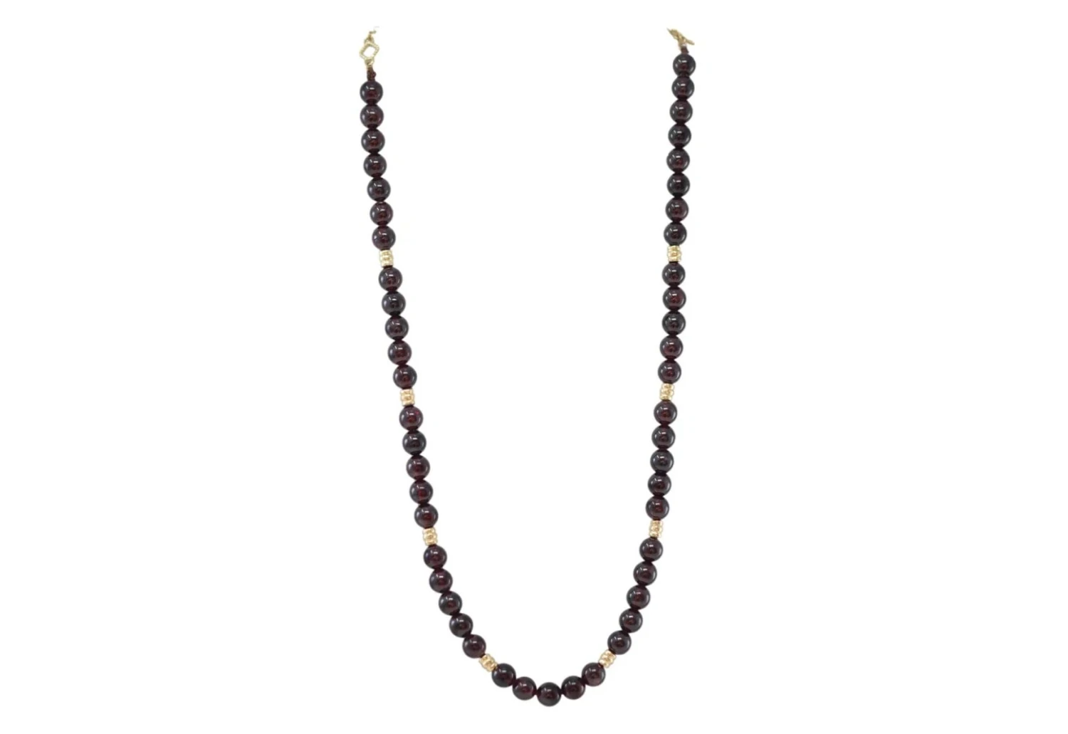 Garnet Beaded Necklace 3 Garnet Beaded Necklace