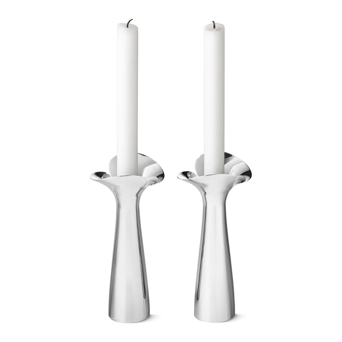 Georg Jensen Bloom Botanica Candleholder, Pair 3 Georg Jensen Bloom Botanica Candleholder, Pair