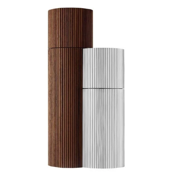 Granville Wood & Silverplate Pepper/Salt Mill Set 3 Granville Wood & Silverplate Pepper/Salt Mill Set