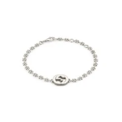 Interlocking G Bracelet, Silver