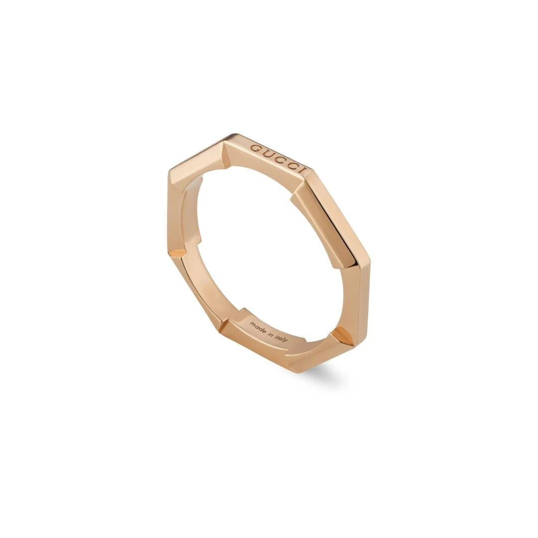 Link To Love Mirrored Ring, Rose Gold 3 Link To Love Mirrored Ring, Rose Gold