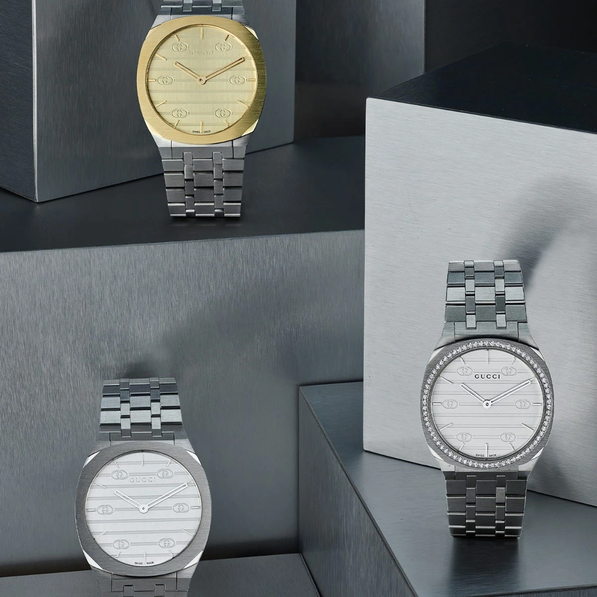 Gucci 25H Gold Dial Watch 8 Gucci 25H Gold Dial Watch - Image 6