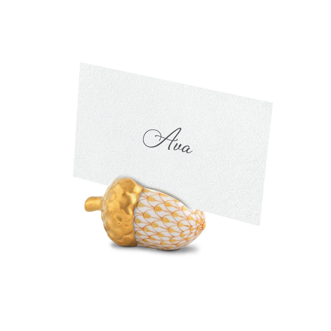 Fishnet Acorn Place Card Holder, Butterscotch 4 Fishnet Acorn Place Card Holder, Butterscotch - Image 2