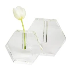 Flat Hexagon Bud Vase