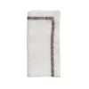 Jardin Napkin, White & Red