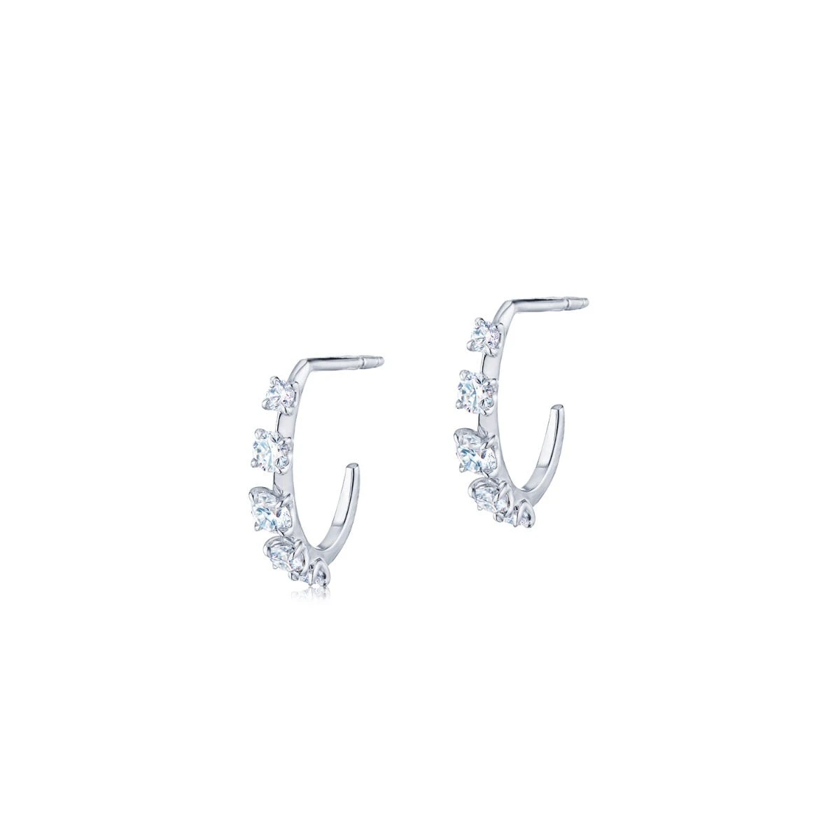 Starry Night Petite Hoop Earrings With Diamonds 3 Starry Night Petite Hoop Earrings With Diamonds
