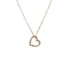 18K Rose Gold Diamond & Ruby Open Heart Pendant Necklace 1 18K Rose Gold Diamond & Ruby Open Heart Pendant Necklace -Home Decor Shop kwiat heart necklace
