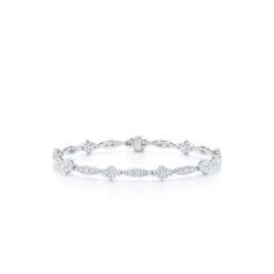 Diamond Pave Rhombus/Oval Bracelet