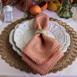 Berry Trim Napkin, Persimmon -Home Decor Shop lb92 81 img4 1a