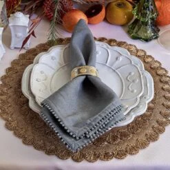 Berry Trim Napkin, Flint -Home Decor Shop lb92 94 img4 1a 1