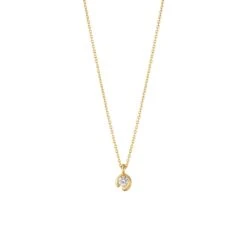 Mercy Diamond Pendant Necklace, Yellow Gold