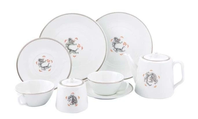 Ming Dragon Black & Platinum Dinnerware 3 Ming Dragon Black & Platinum Dinnerware