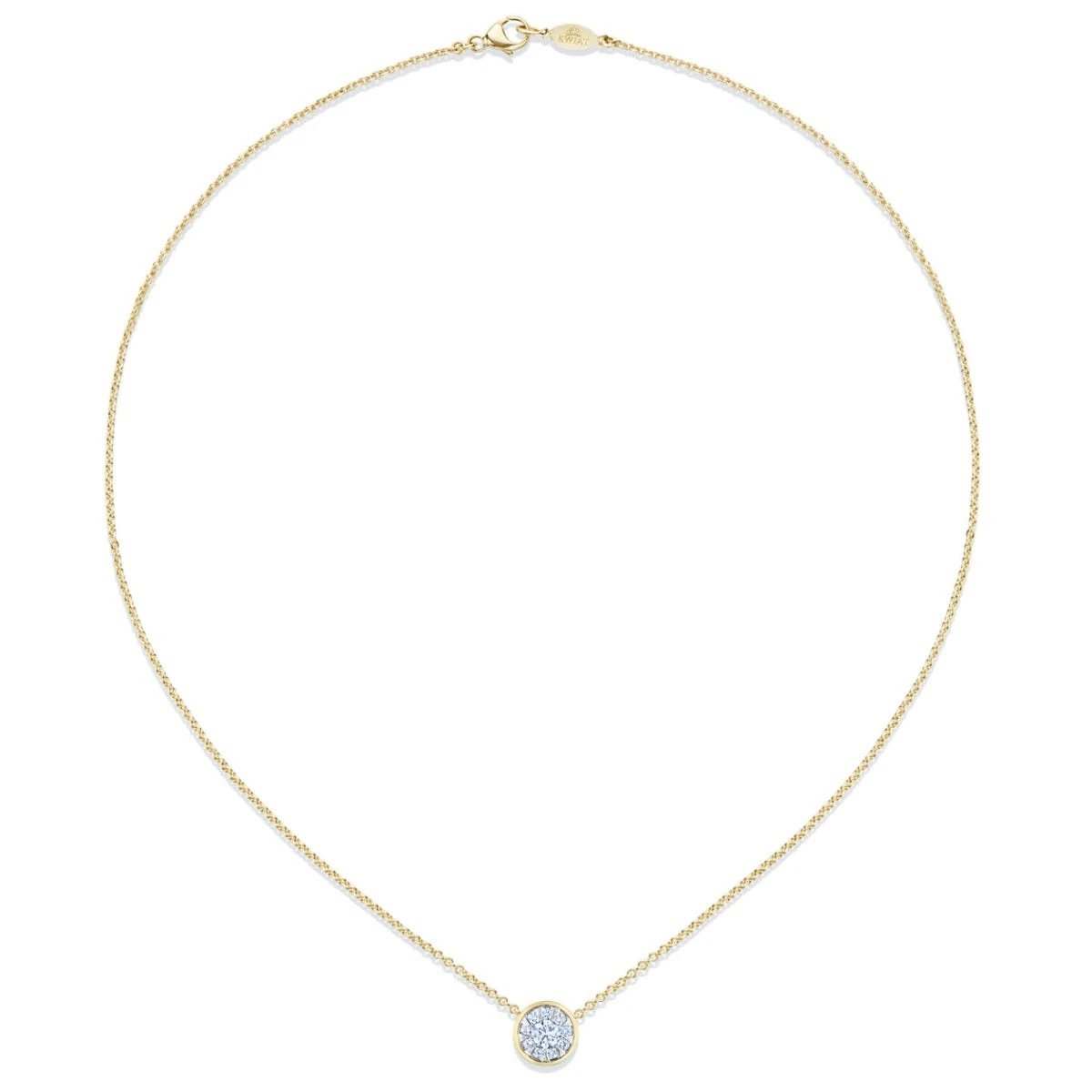 Diamond Pave Disc Necklace 4 Diamond Pave Disc Necklace - Image 2