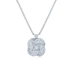Splendor Clover Diamond Pendant Necklace