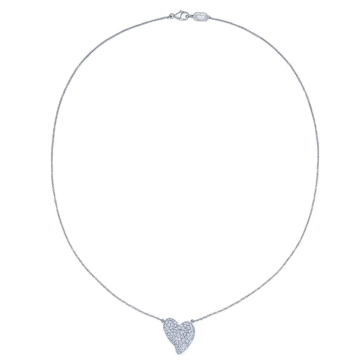 18K Diamond Pave Heart Necklace 4 18K Diamond Pave Heart Necklace - Image 2