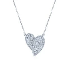 18K Diamond Pave Heart Necklace