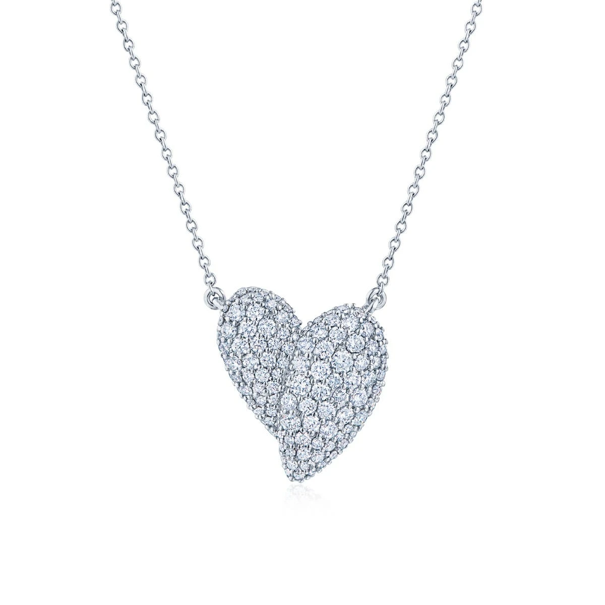 18K Diamond Pave Heart Necklace 3 18K Diamond Pave Heart Necklace