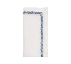 Jardin Napkin, White & Blue -Home Decor Shop na1201035whbl white blue jardin napkin folded