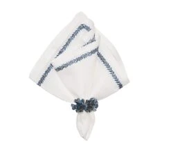 Jardin Napkin, White & Blue -Home Decor Shop na1201035whbl white blue jardin napkin styled 02