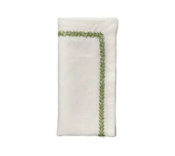 Jardin Napkin, White & Green