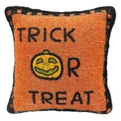 "Trick Or Treat" Halloween Beaded Pillow