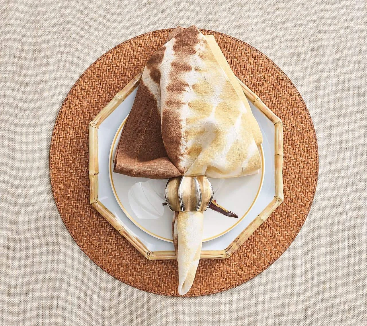 Desert Napkin Ring, Gold & Silver 6 Desert Napkin Ring, Gold & Silver - Image 4