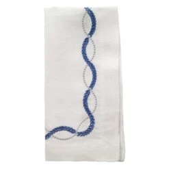 Olympia Napkin, Blue & Silver
