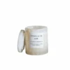 Santal Candle In White Onyx Vessel -Home Decor Shop onyx 5eme quartier latin santal epicer