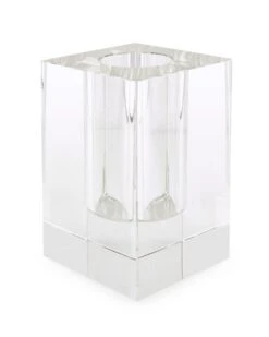 Short Square Glass Vase