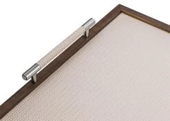 Dedalo Tall Walnut Table, Cream -Home Decor Shop pinetti wood 3 edit edit