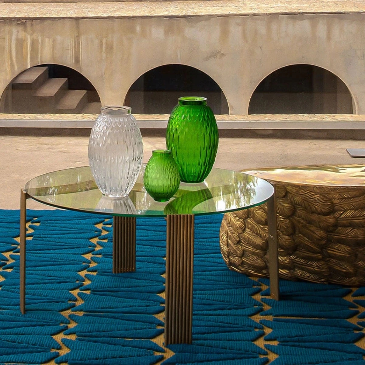 Lalique Plumes Small Vase, Amazon Green 4 Lalique Plumes Small Vase, Amazon Green - Image 2